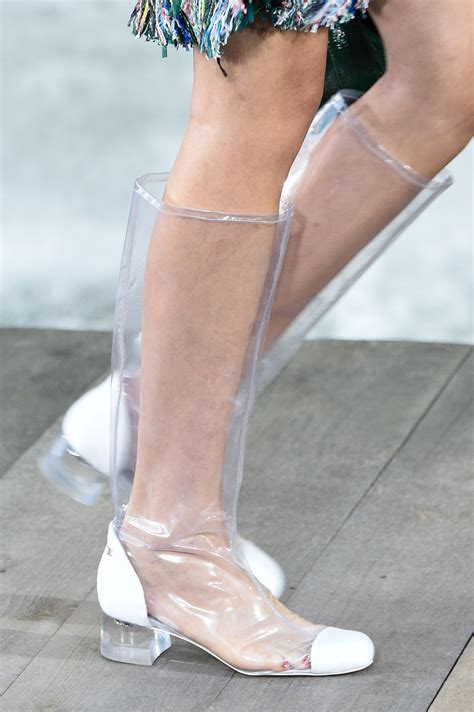 chanel inspired clear boots